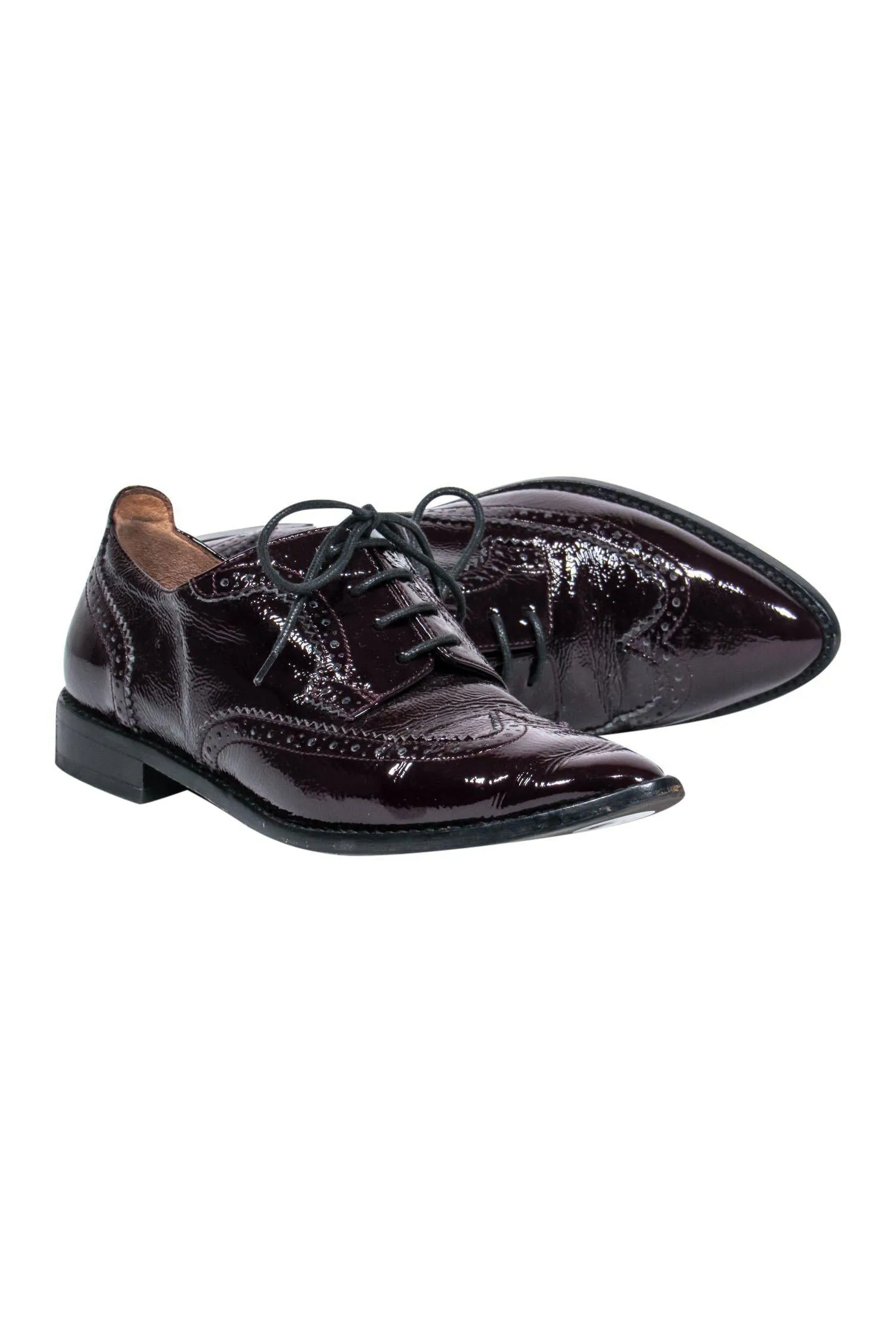 Aquatalia - Dark Maroon Patent Oxfords Sz 6.5