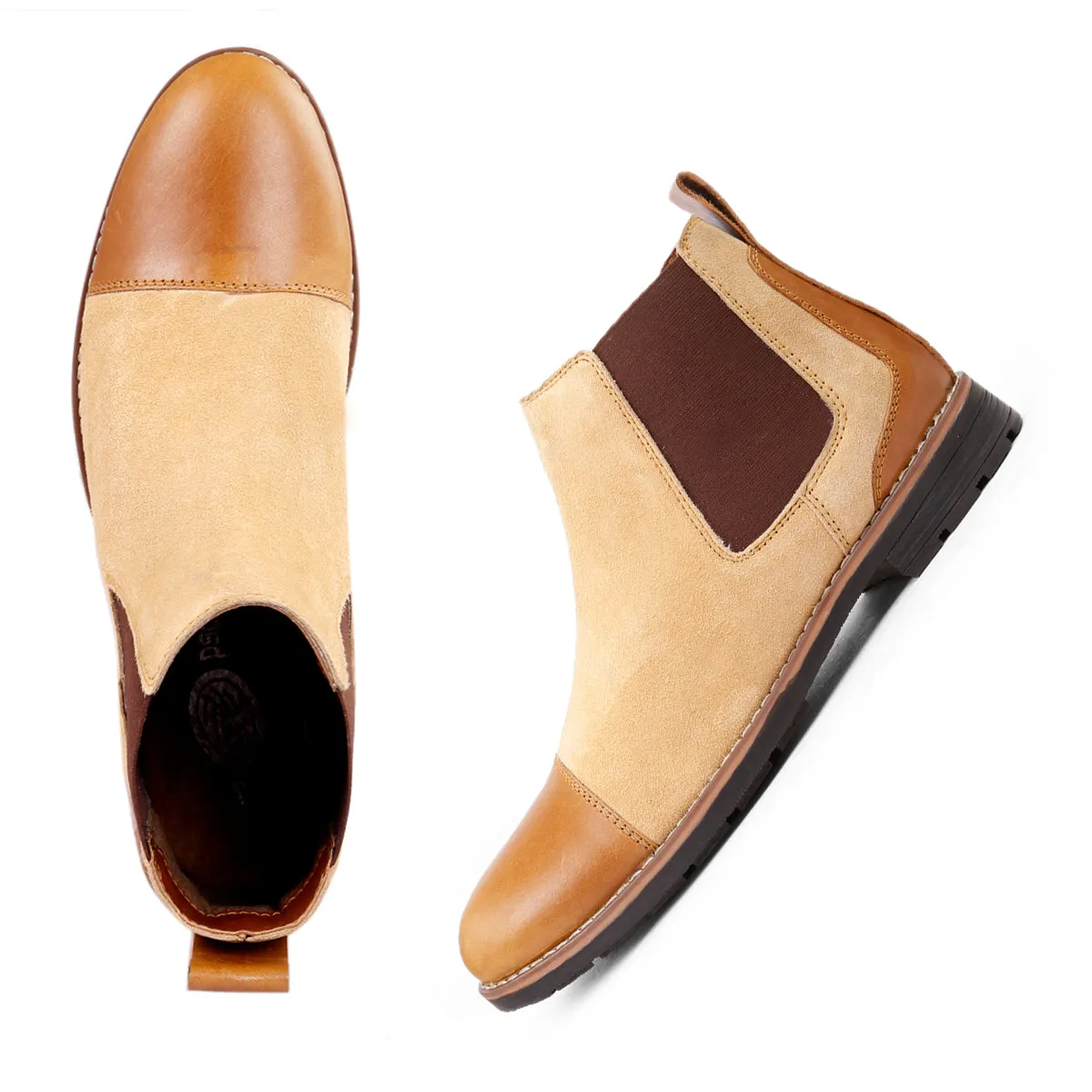 Bacca Bucci Genuine Smooth Leather Suede Boots | Chelsea Boots high end Urban Fashion