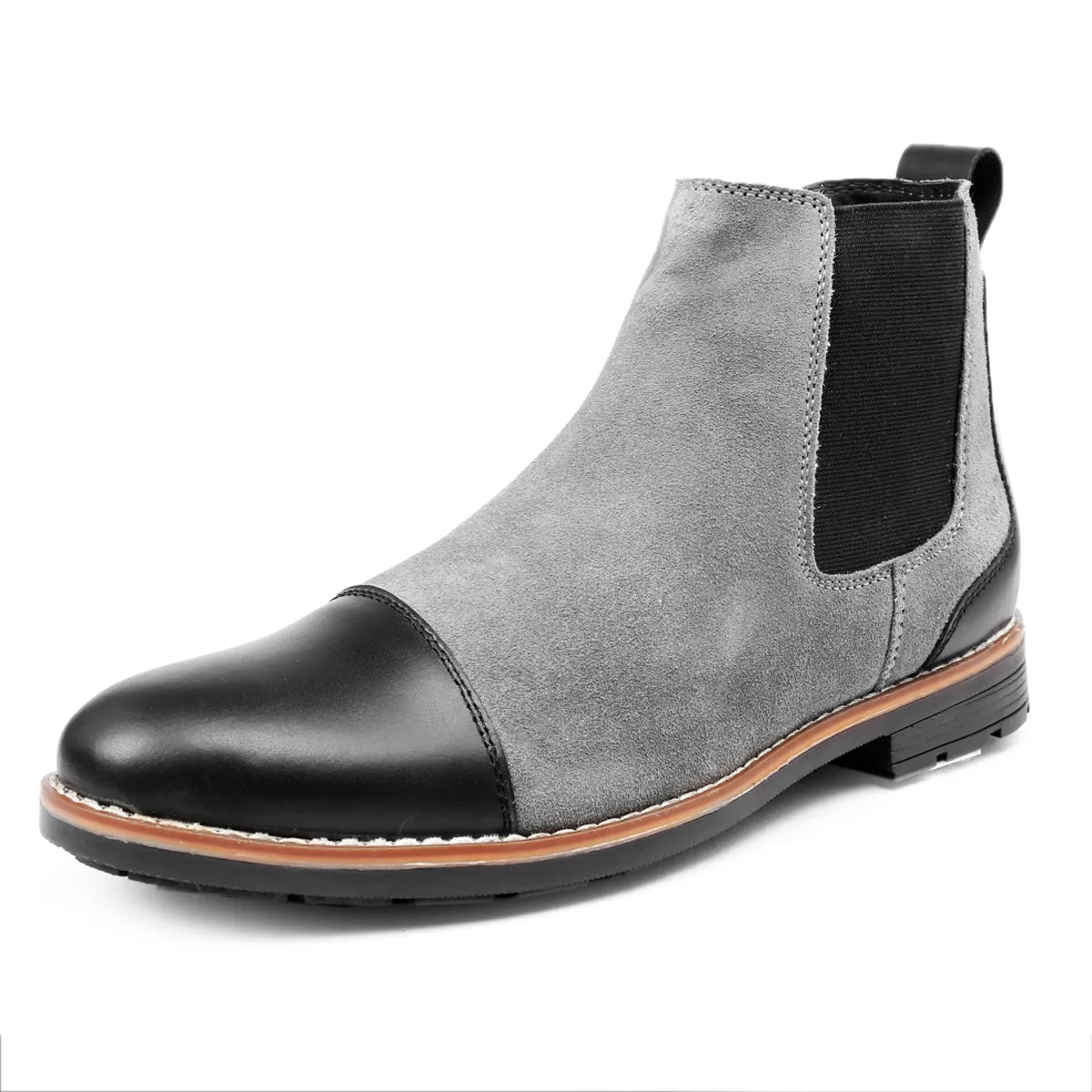 Bacca Bucci Genuine Smooth Leather Suede Boots | Chelsea Boots high end Urban Fashion