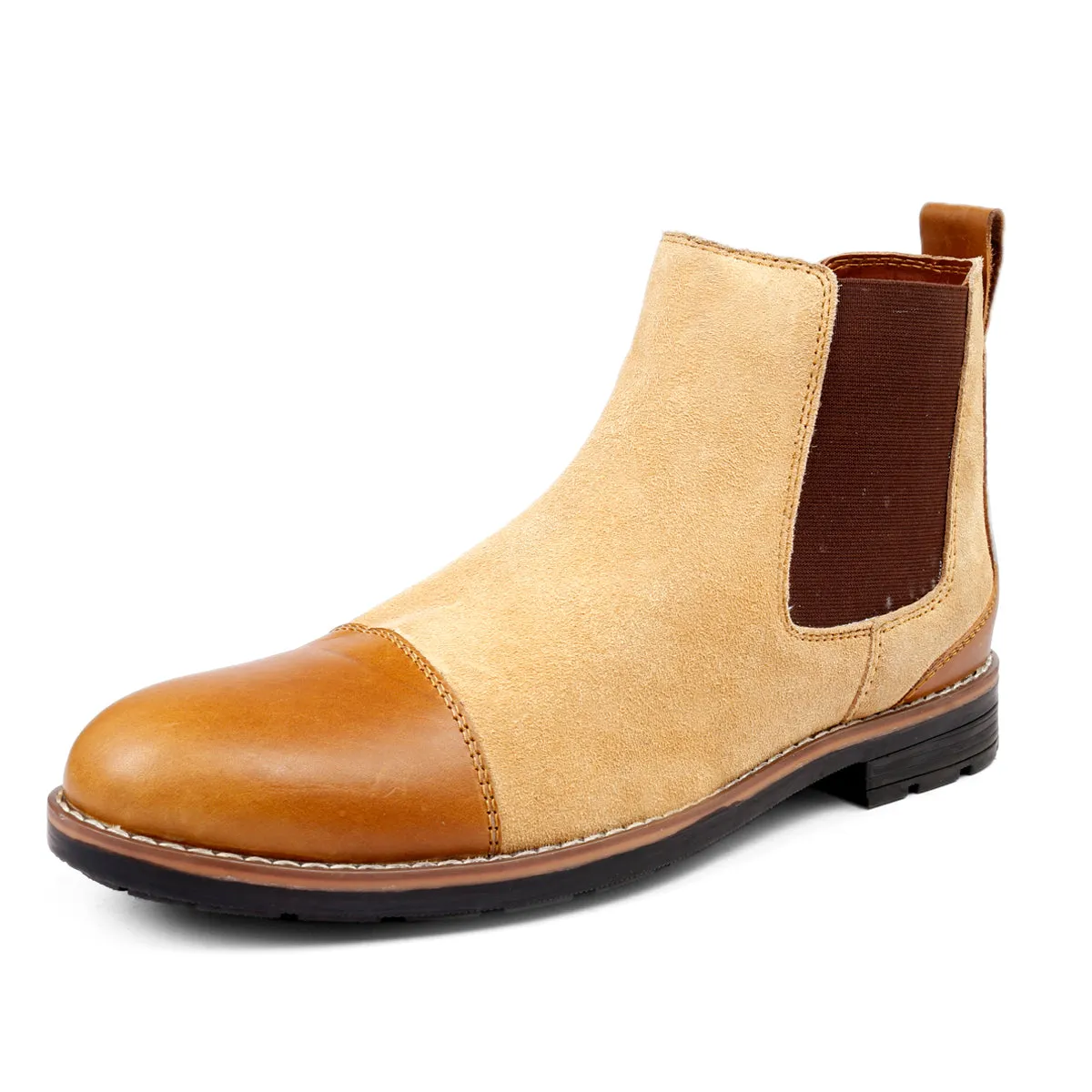 Bacca Bucci Genuine Smooth Leather Suede Boots | Chelsea Boots high end Urban Fashion