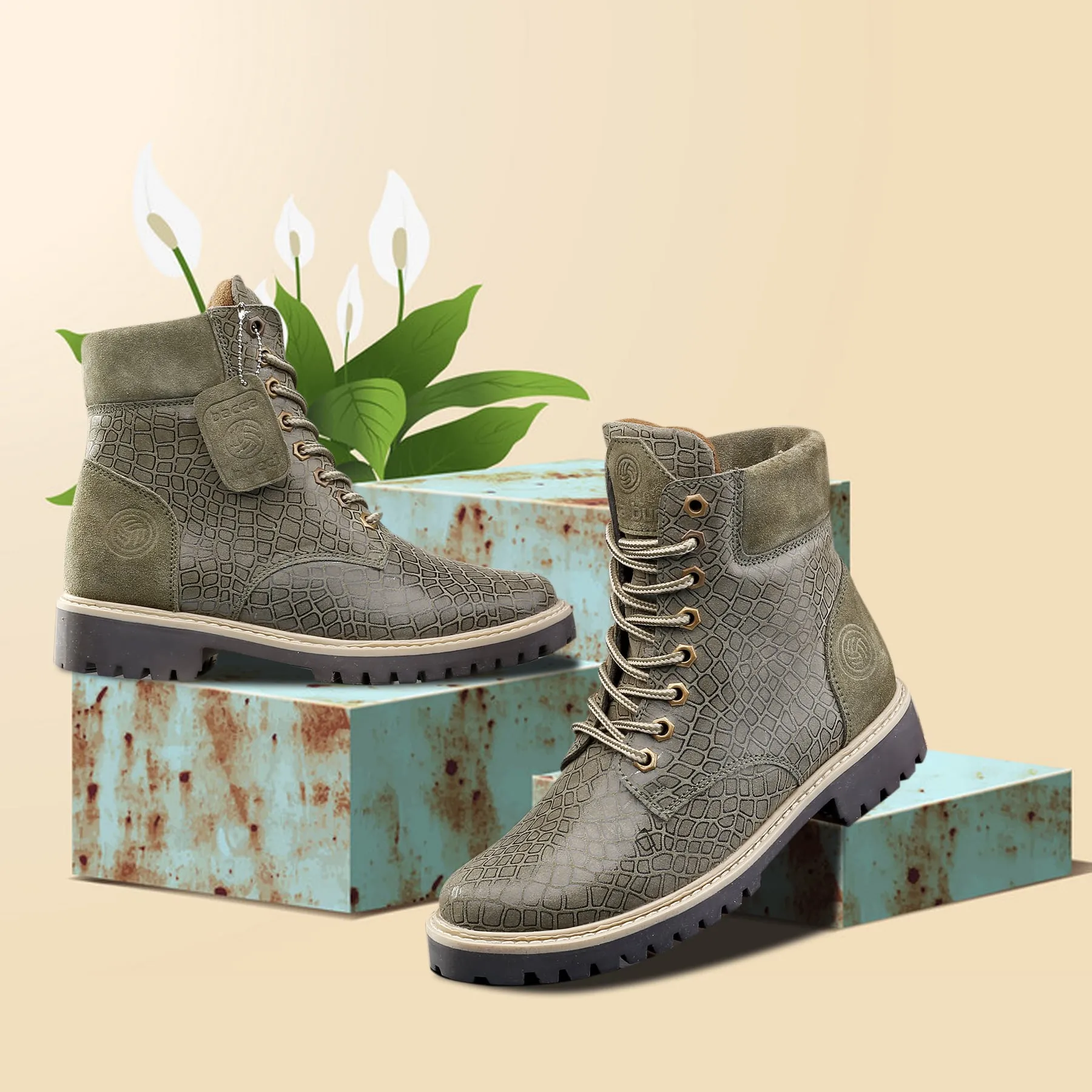 Bacca Bucci WOMEN Genuine-Leather High-Ankle Chukka Boots | Model Name: VIENNA