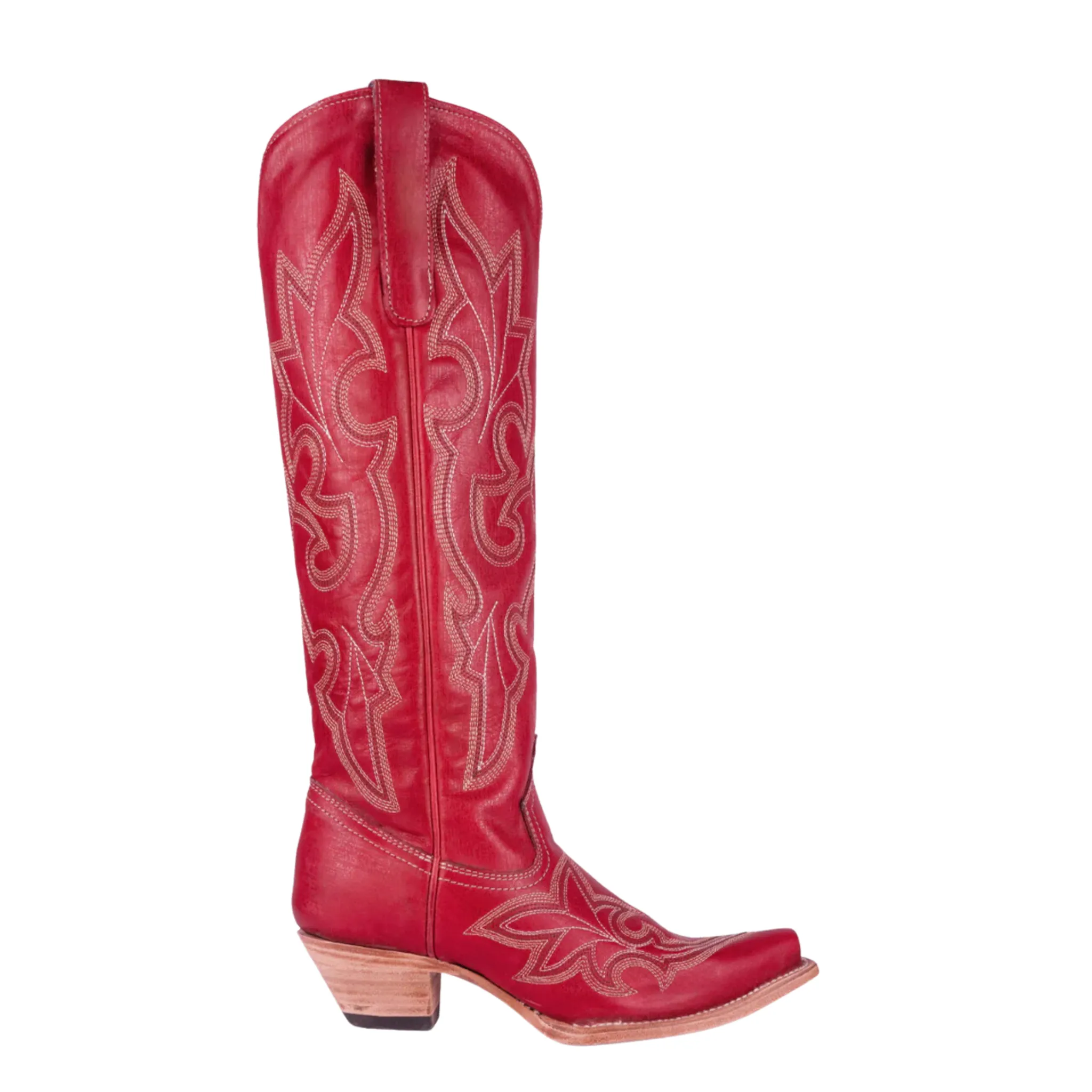 CORRAL WOMEN'S TALL RED EMBROIDERY WESTERN BOOTS - A4465