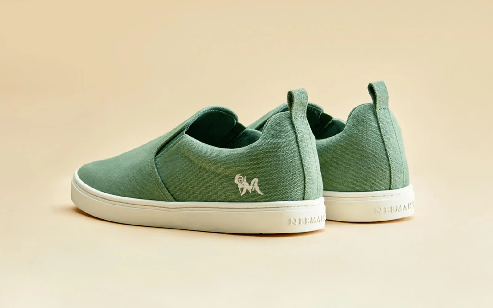 Cotton Slip Ons : Sage Green