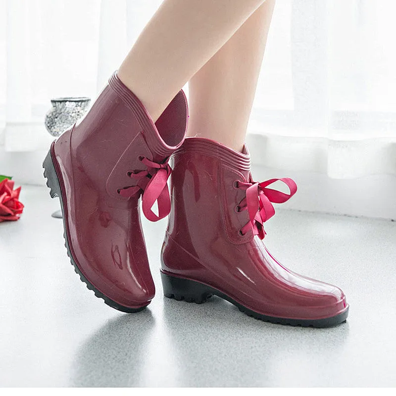 Fashion Female Rubber Short Rain Boots