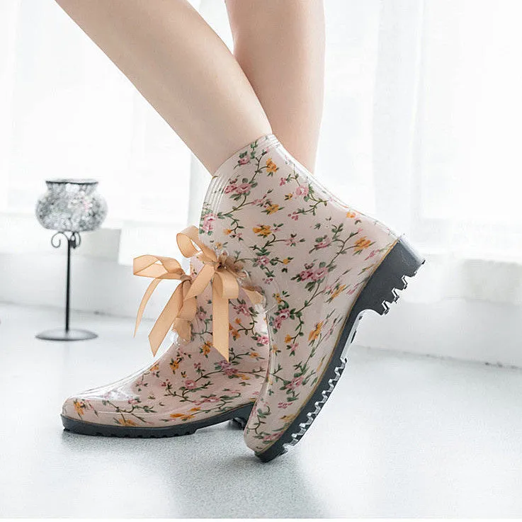 Fashion Female Rubber Short Rain Boots