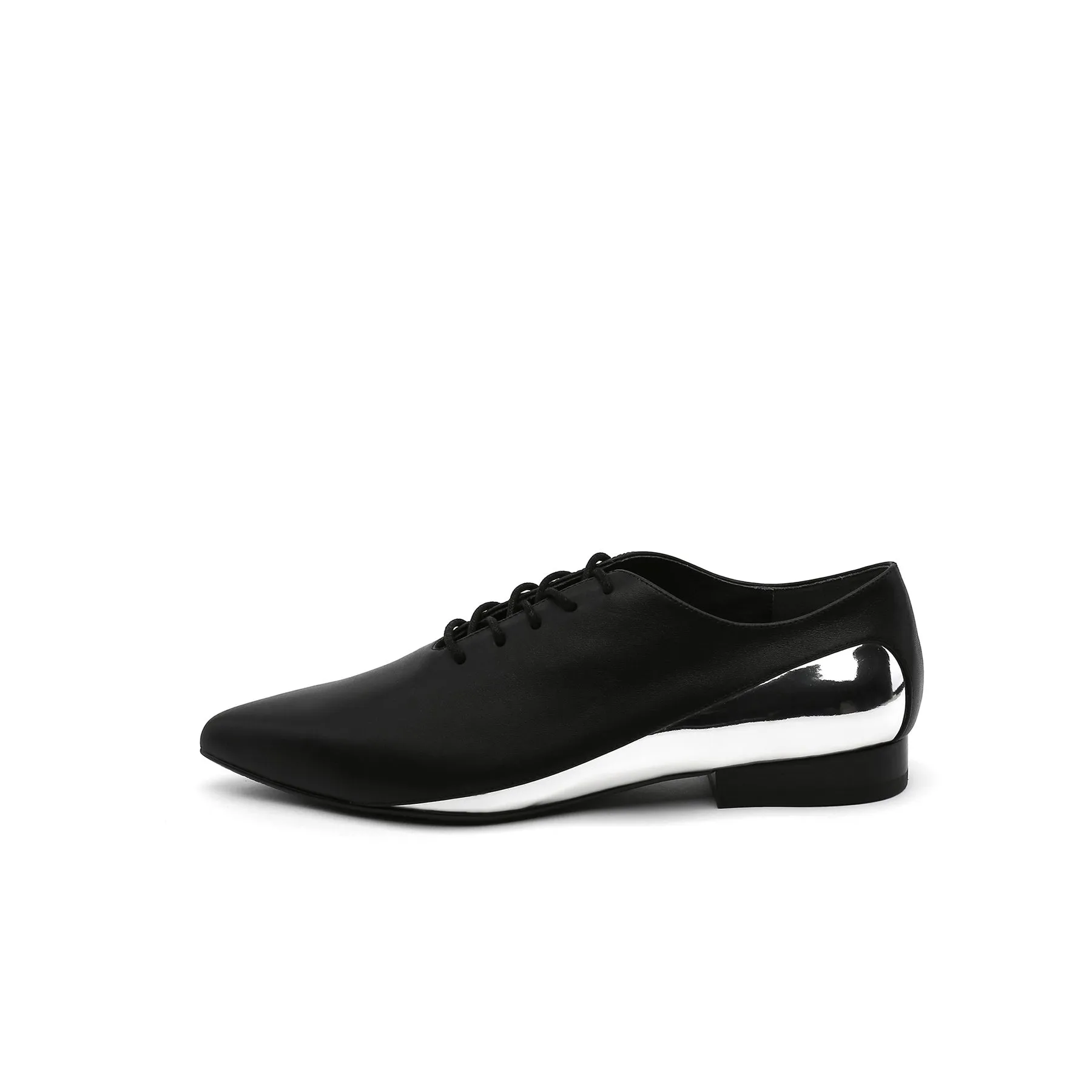 Faux Croc Embossed Lace Up Oxfords