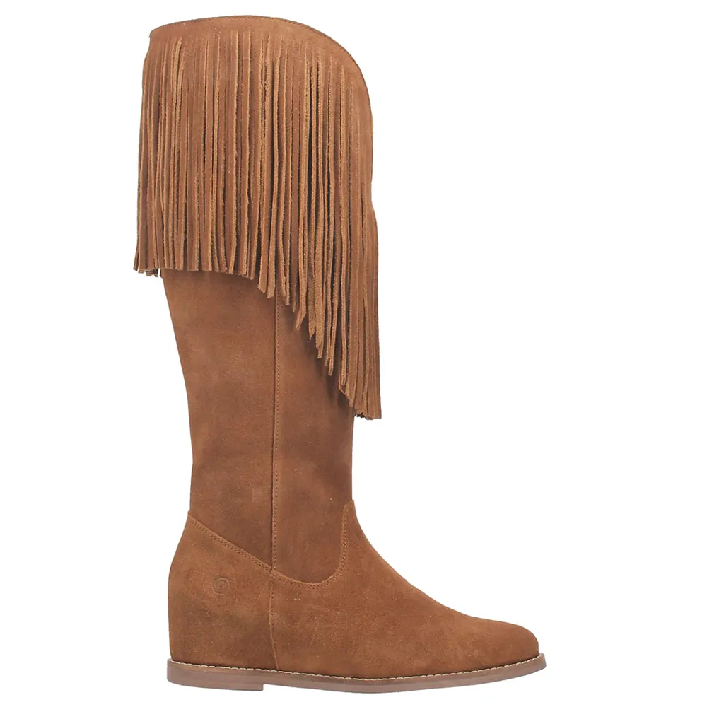 Hassie Fringe Round Toe Pull On Boots