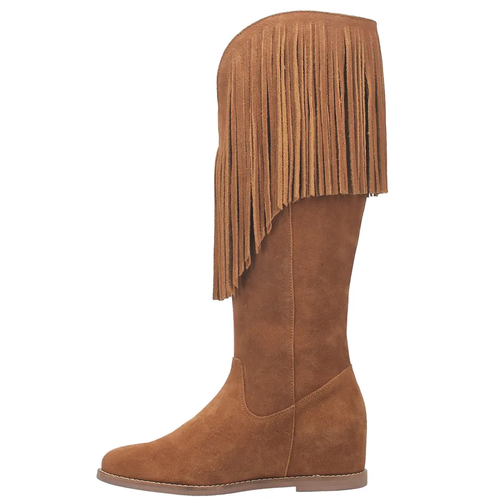 Hassie Fringe Round Toe Pull On Boots