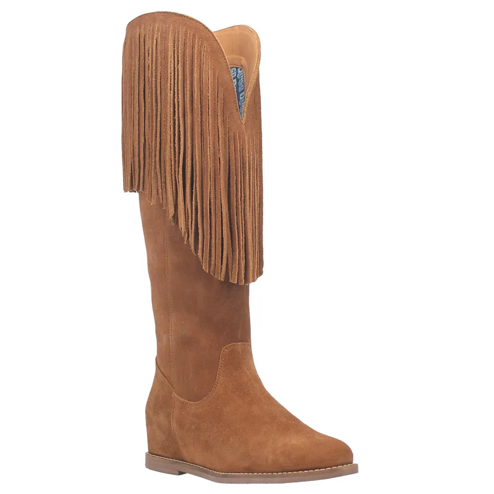 Hassie Fringe Round Toe Pull On Boots