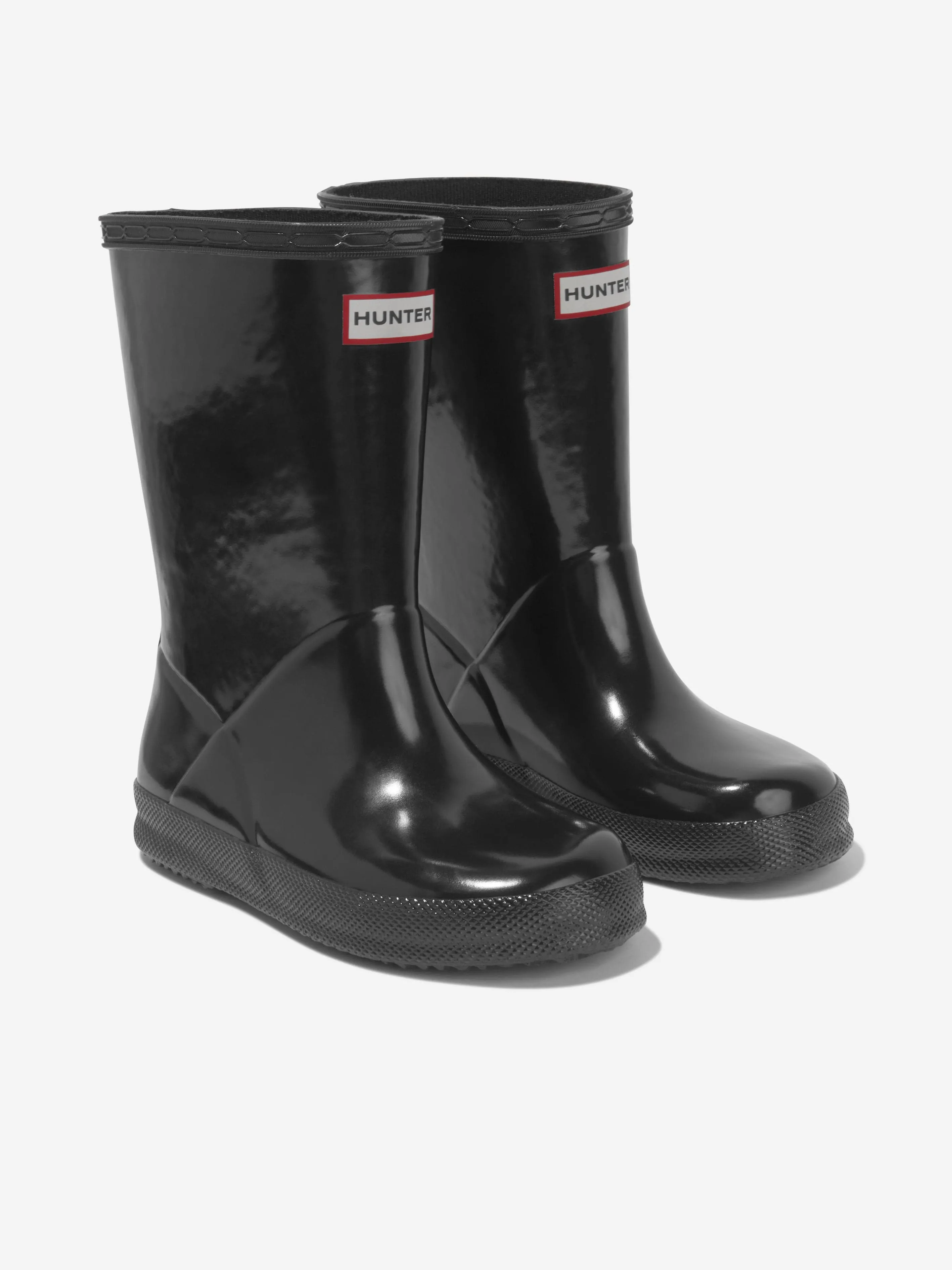 Hunter Kids Original First Classic Gloss Wellington Boots in Black