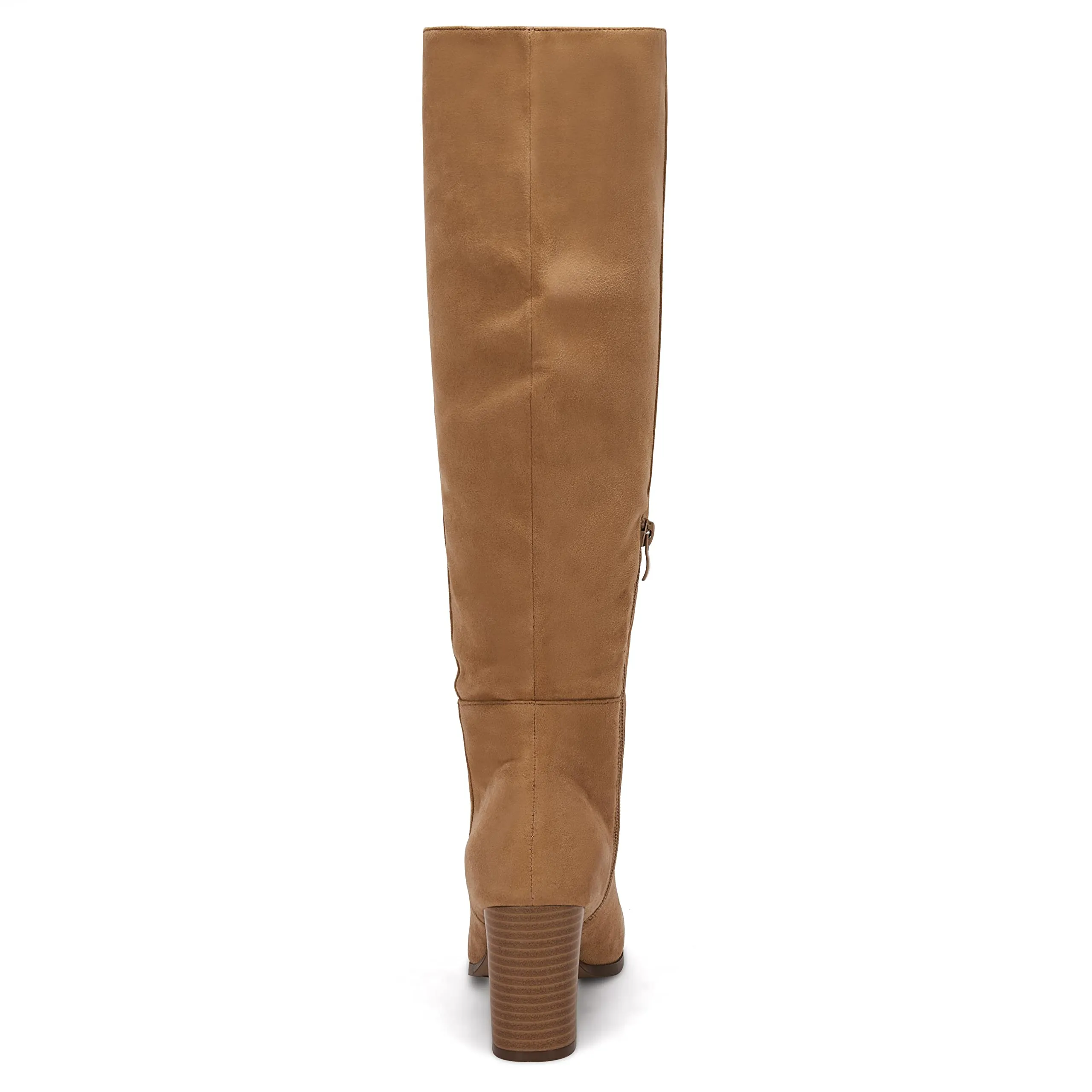 Khaki Fashionable Chunky Block Knee High Boots