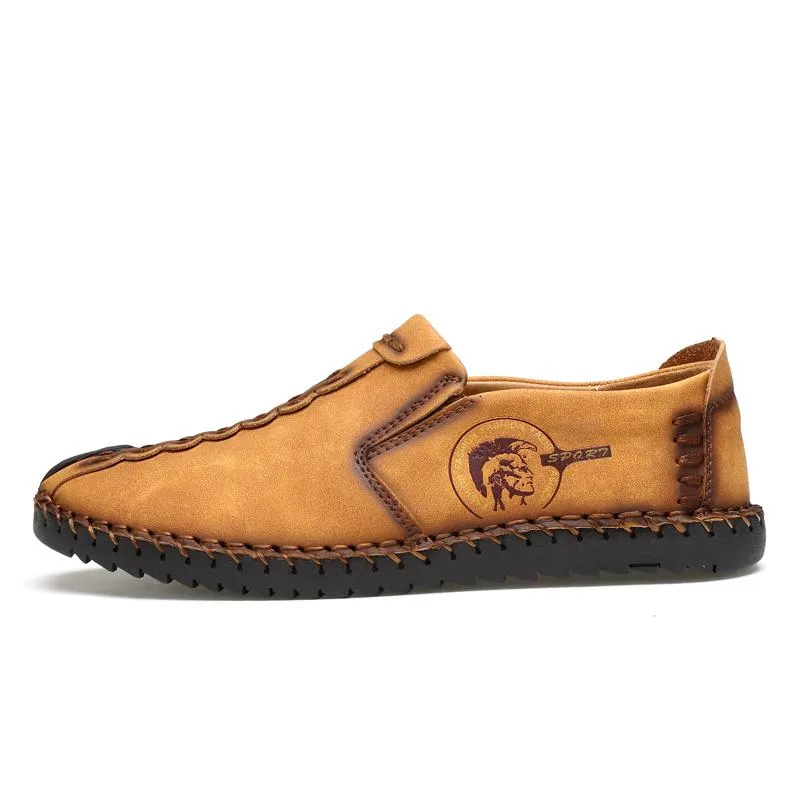 Men's Casual Leather Loafers | Plus Size