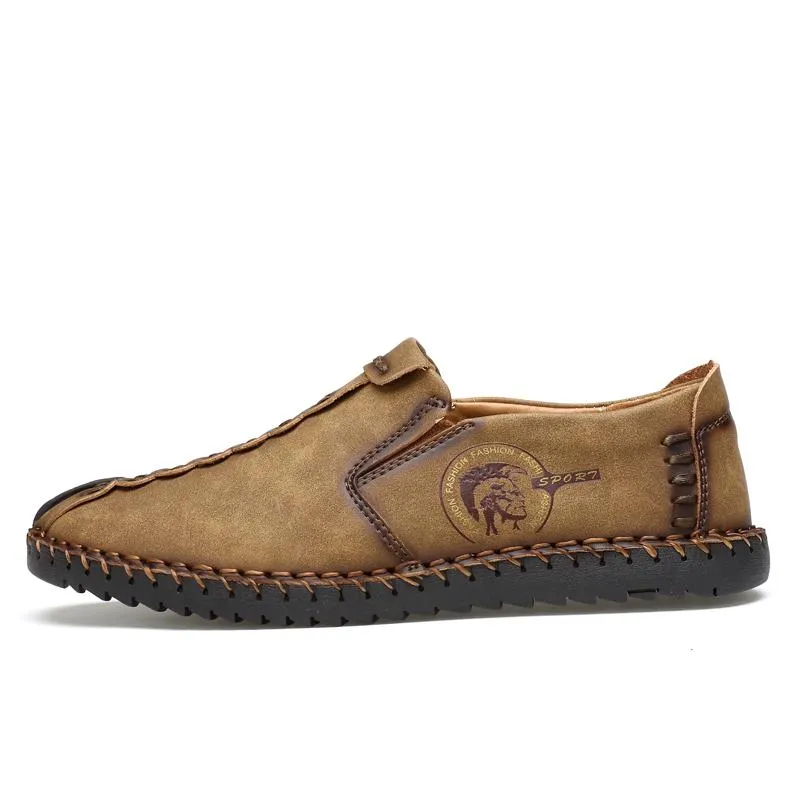 Men's Casual Leather Loafers | Plus Size