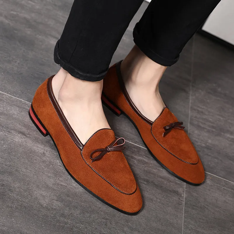 Men's Casual Leather Loafers With Pointed Toe