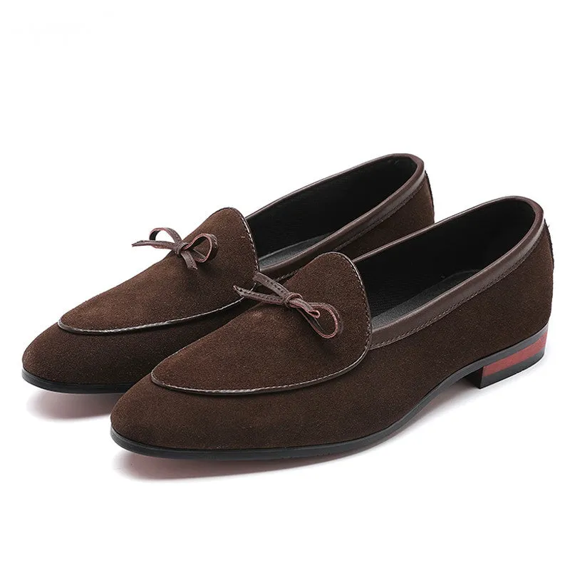 Men's Casual Leather Loafers With Pointed Toe