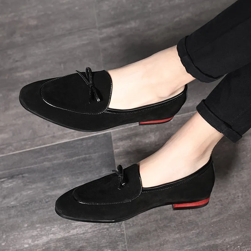 Men's Casual Leather Loafers With Pointed Toe