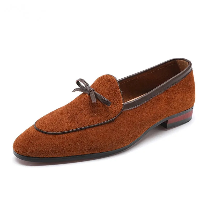 Men's Casual Leather Loafers With Pointed Toe