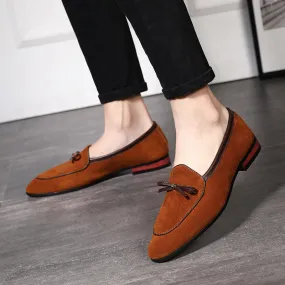 Men's Casual Leather Loafers With Pointed Toe