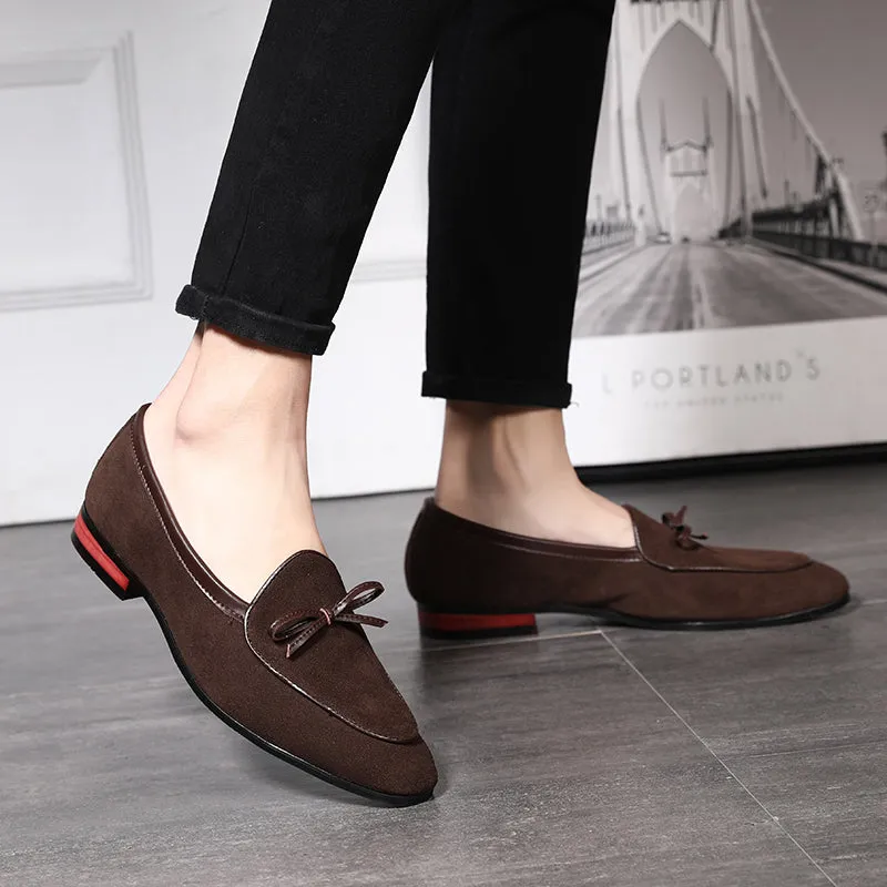 Men's Casual Leather Loafers With Pointed Toe