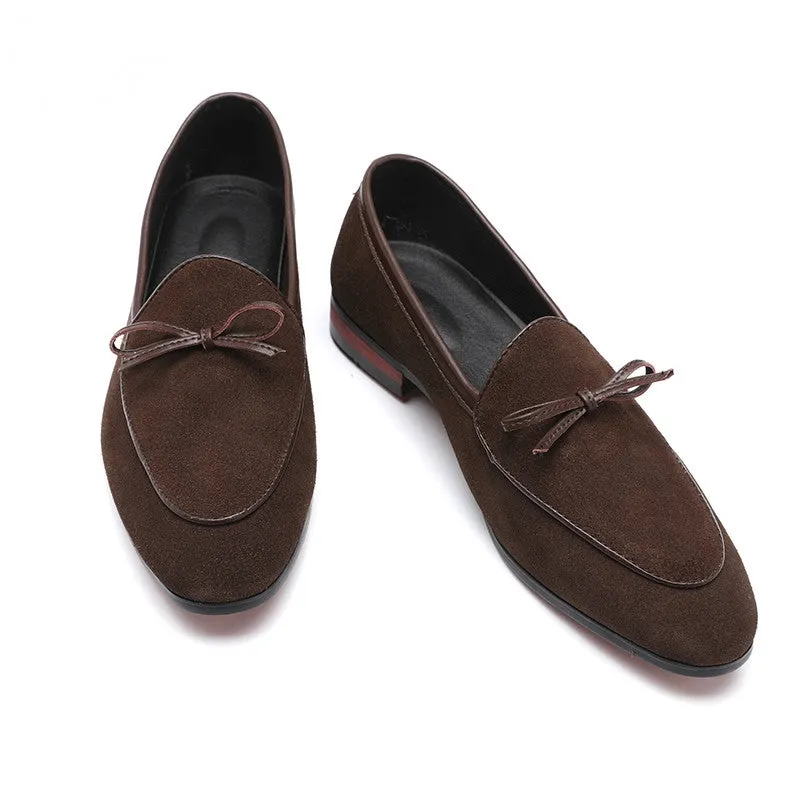 Men's Casual Leather Loafers With Pointed Toe