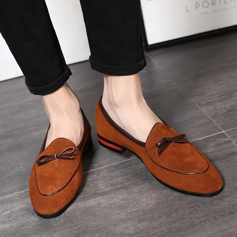 Men's Casual Leather Loafers With Pointed Toe