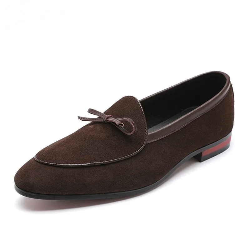 Men's Casual Leather Loafers With Pointed Toe