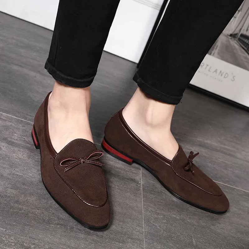 Men's Casual Leather Loafers With Pointed Toe