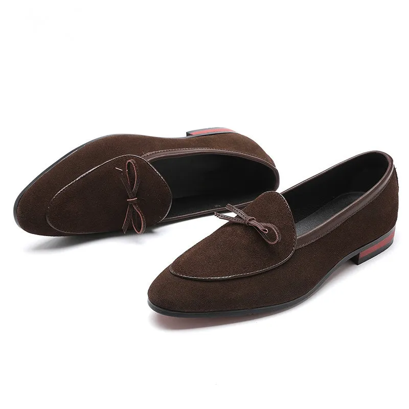 Men's Casual Leather Loafers With Pointed Toe