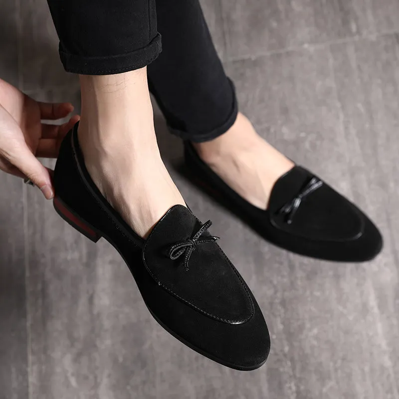 Men's Casual Leather Loafers With Pointed Toe