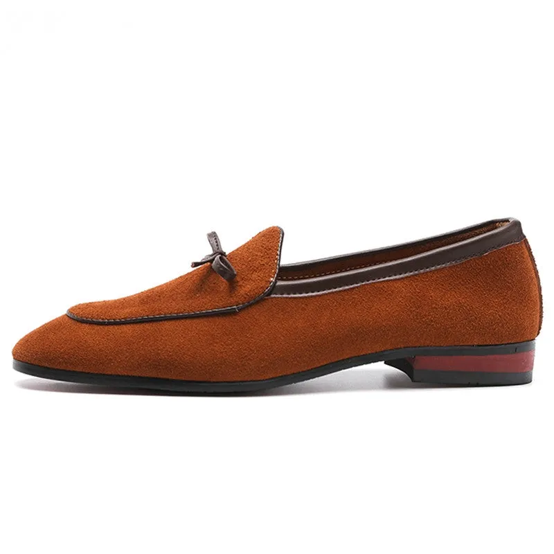 Men's Casual Leather Loafers With Pointed Toe