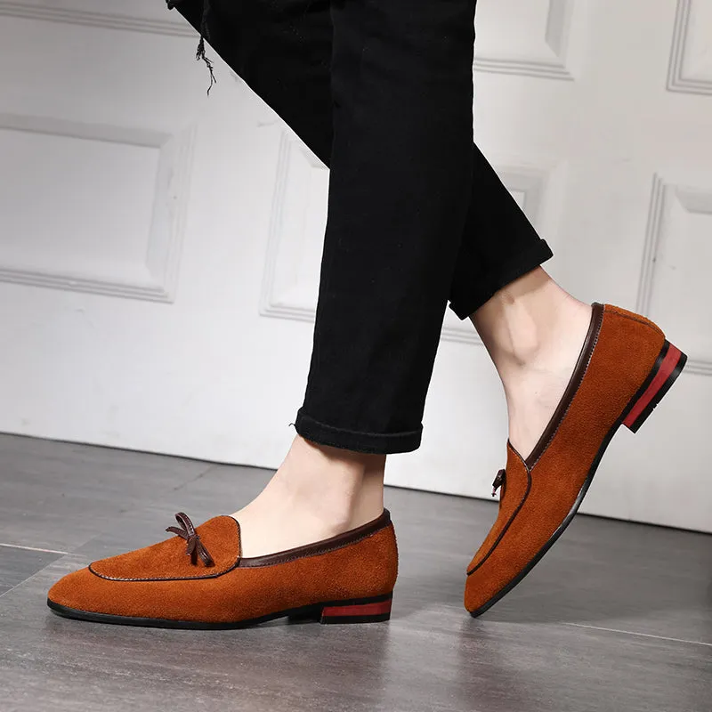 Men's Casual Leather Loafers With Pointed Toe