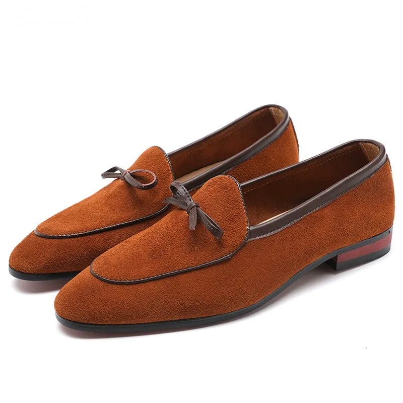 Men's Casual Leather Loafers With Pointed Toe