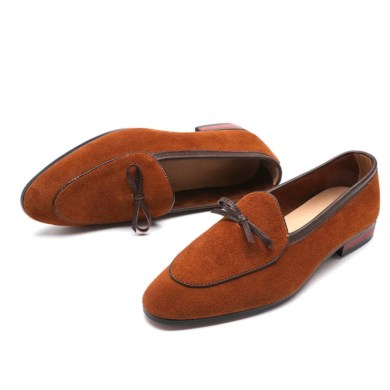 Men's Casual Leather Loafers With Pointed Toe