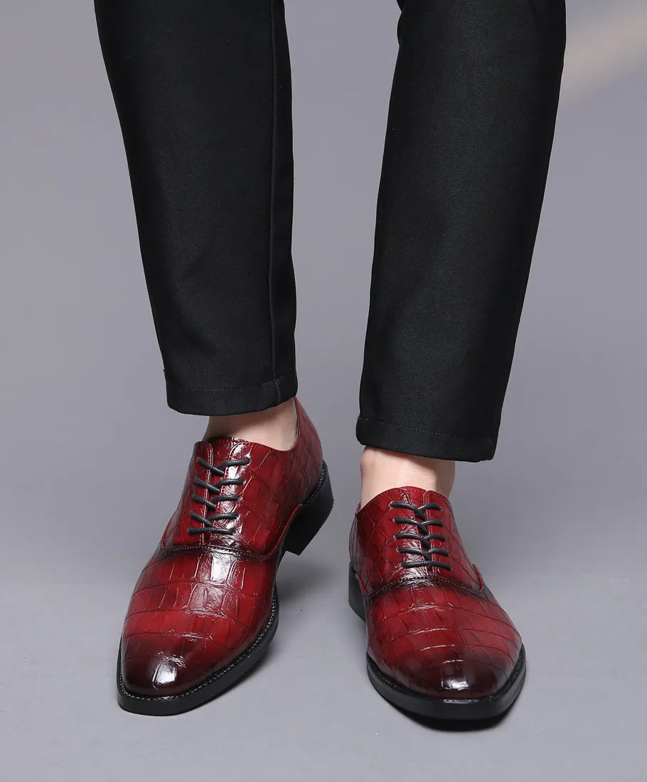 Men's Classic Alligator Shiny Oxfords