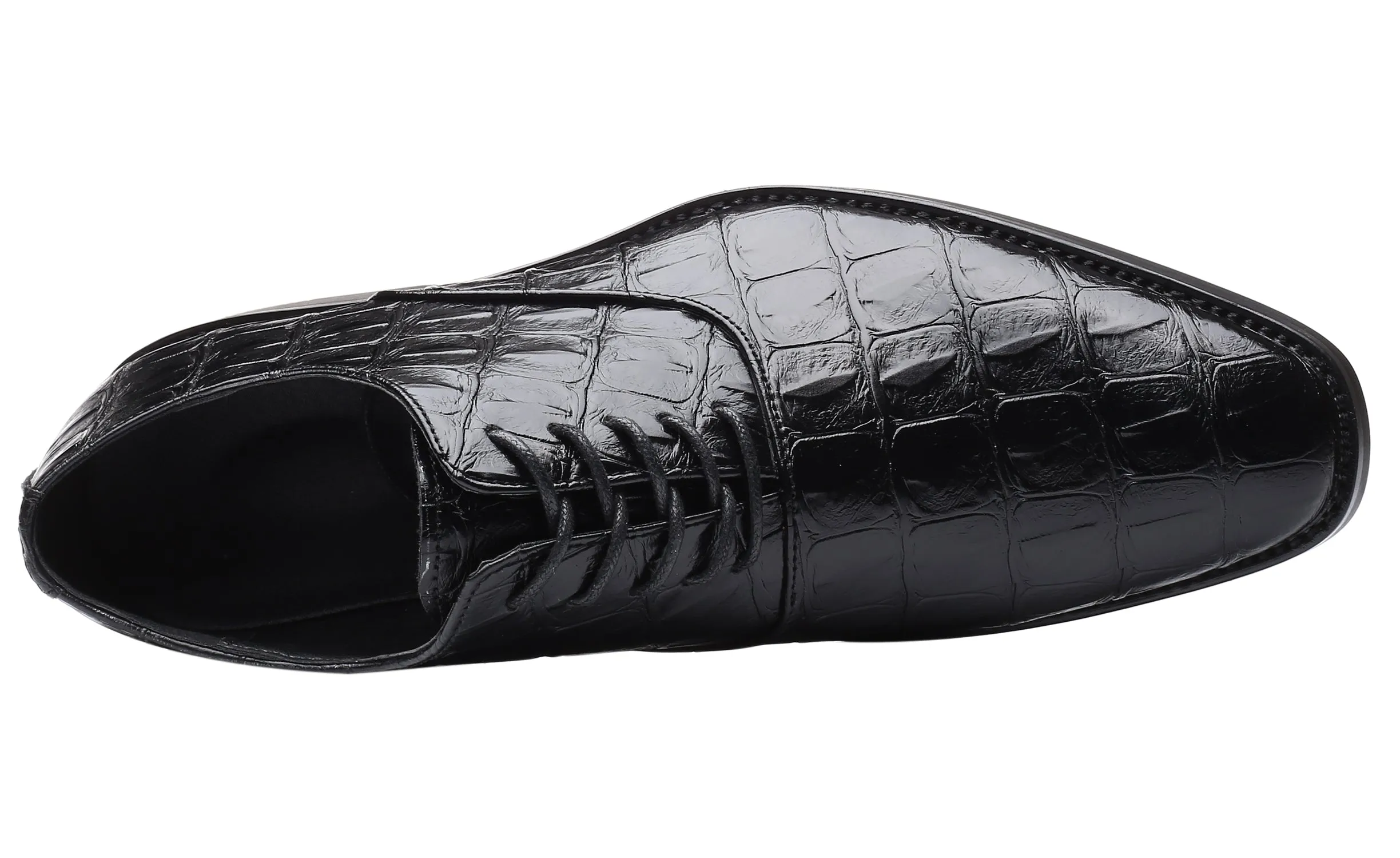 Men's Classic Alligator Shiny Oxfords