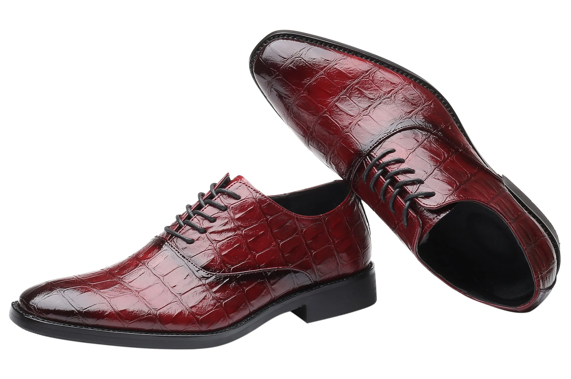 Men's Classic Alligator Shiny Oxfords