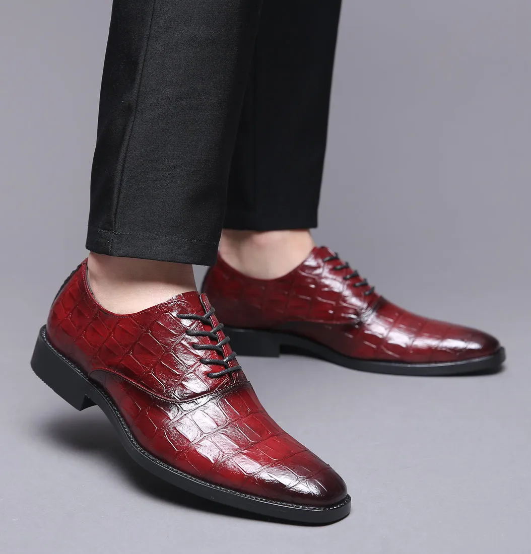 Men's Classic Alligator Shiny Oxfords