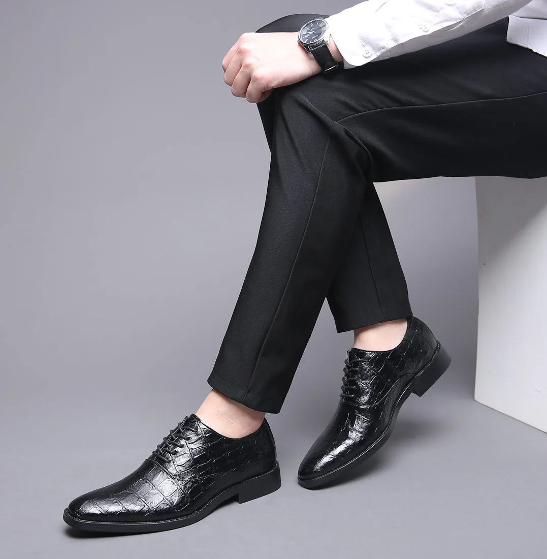 Men's Classic Alligator Shiny Oxfords