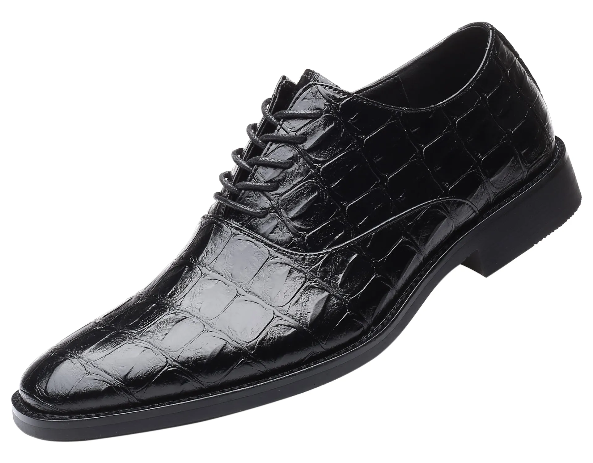 Men's Classic Alligator Shiny Oxfords