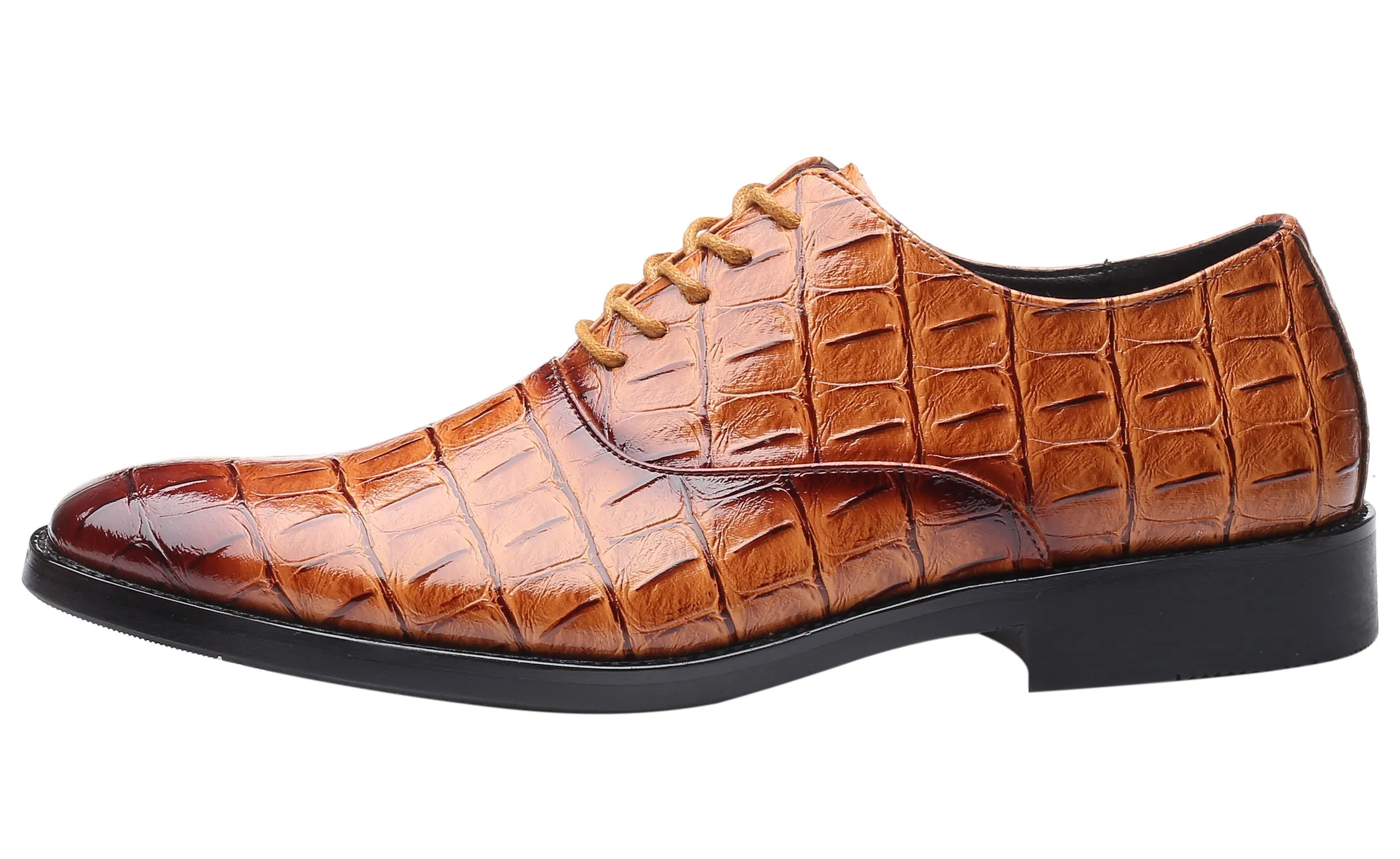 Men's Classic Alligator Shiny Oxfords