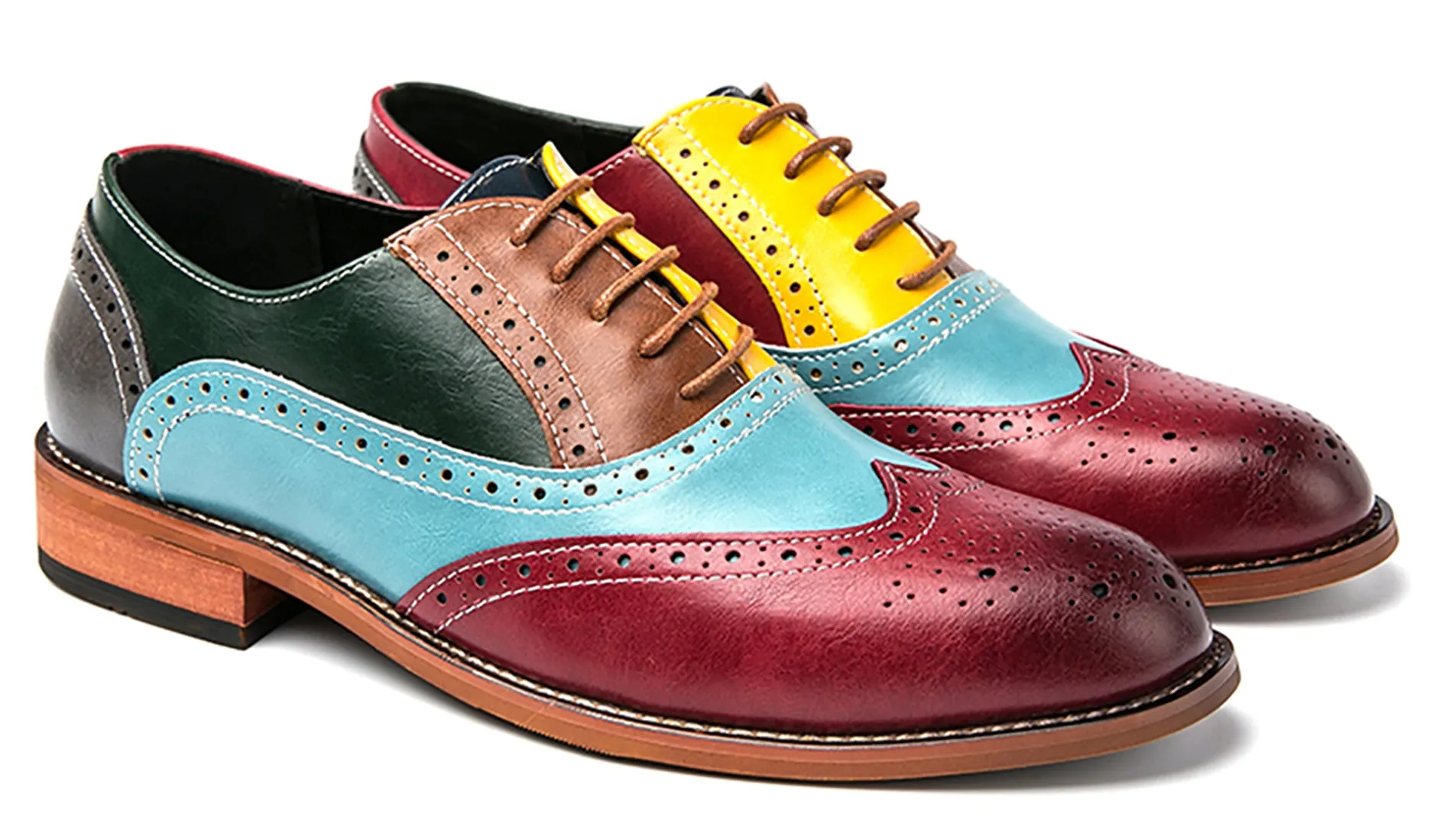 Men's Colorful Wingtig Brogue Oxfords