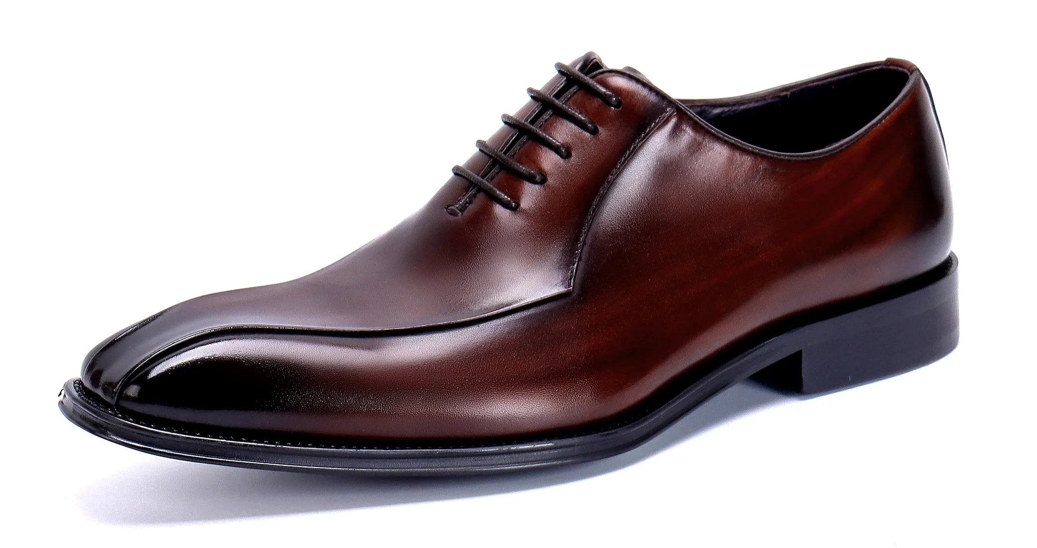 Men's Plain Toe Leather Formal Oxfords