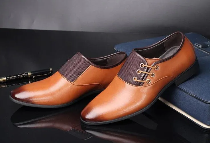 Men's Spring/Autumn Pointed Toe Genuine Leather Classic Oxfords