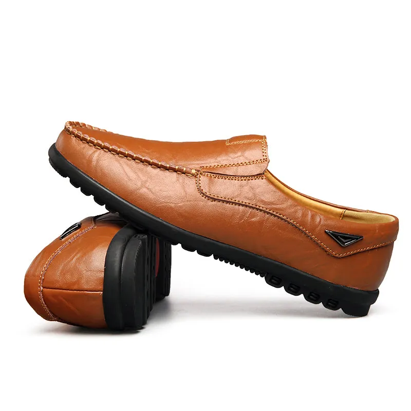 Men's Summer Casual Genuine Leather Slip-Ons | Plus Size