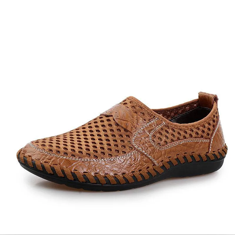 Men's Summer Casual Genuine Leather Slip-Ons