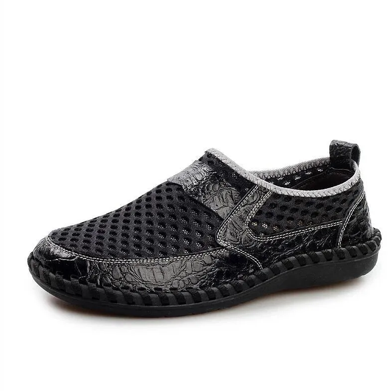 Men's Summer Casual Genuine Leather Slip-Ons