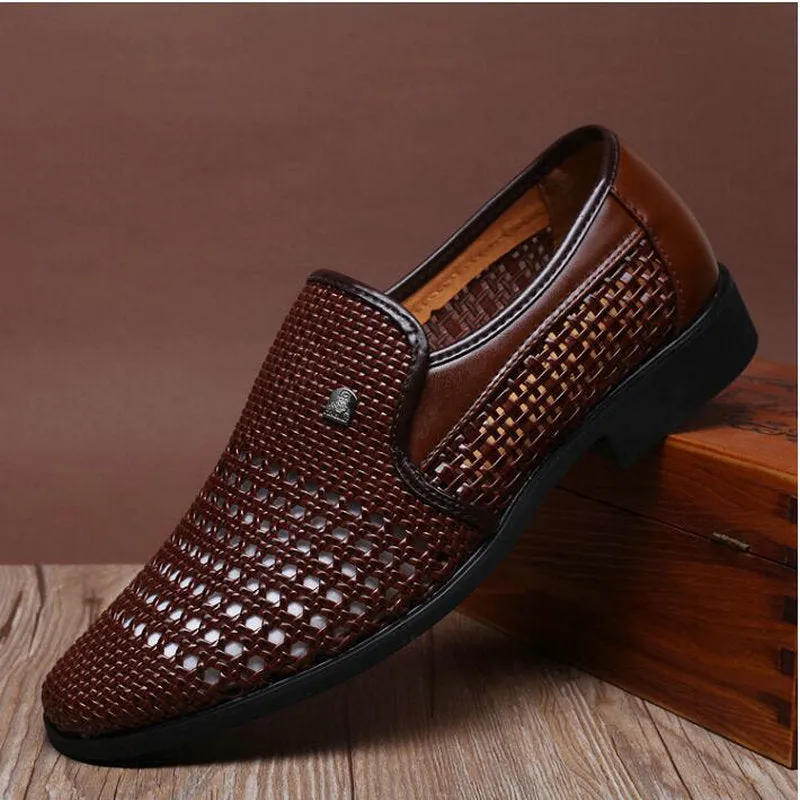 Men's Summer Genuine Leather Slip-Ons