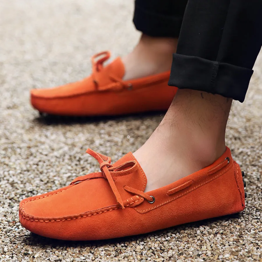 Men's Summer/Spring Breathable Leather Driving Loafers