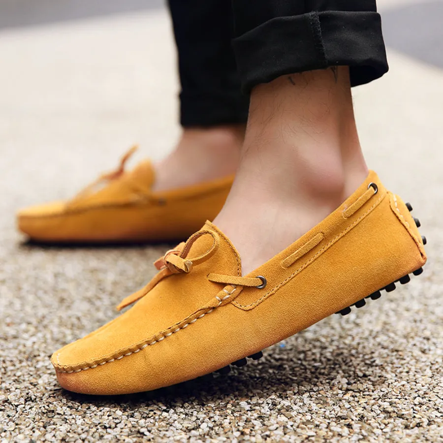 Men's Summer/Spring Breathable Leather Driving Loafers