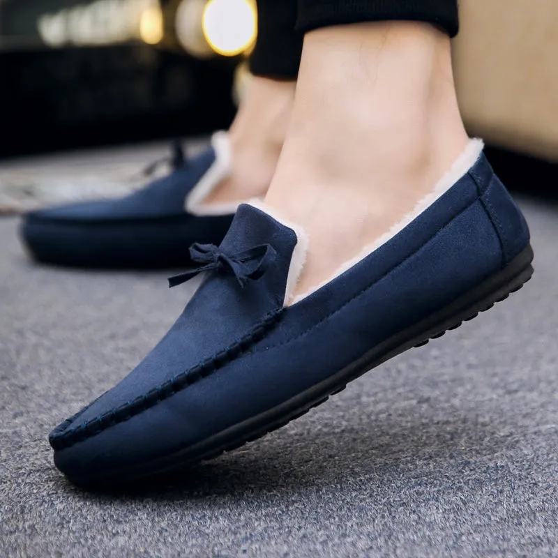 Men's Winter Casual Genuine Leather Slip-Ons